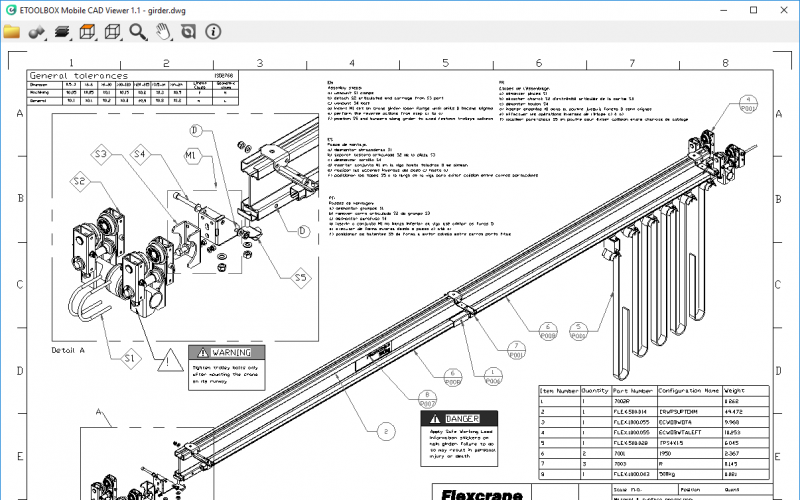 Nuevo visor CAD gratuito ETOOLBOX para Microsoft Windows