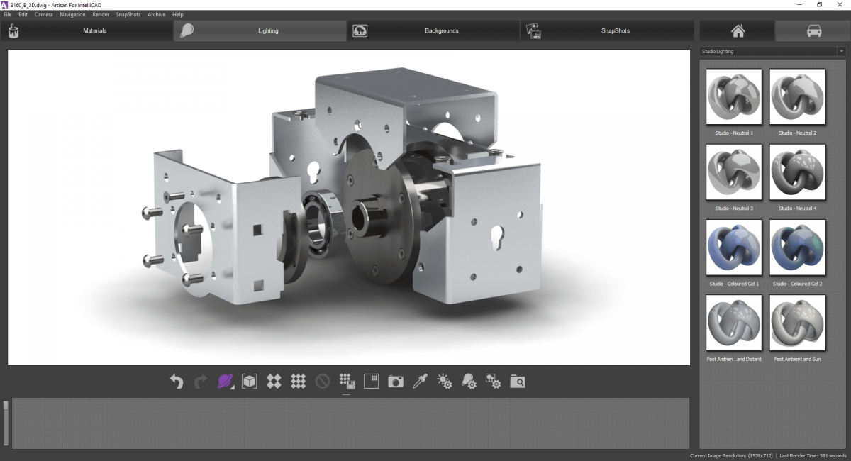 Artisan render para CMS IntelliCAD